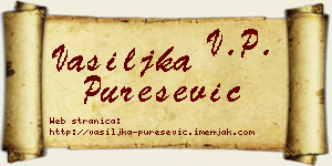 Vasiljka Purešević vizit kartica